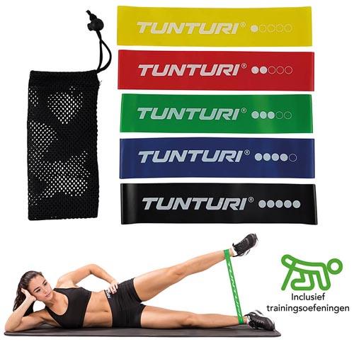 Tunturi mini resistance bandenset mini, setje van 5 25f8f84ac9fbffaca4d969150ee2626f