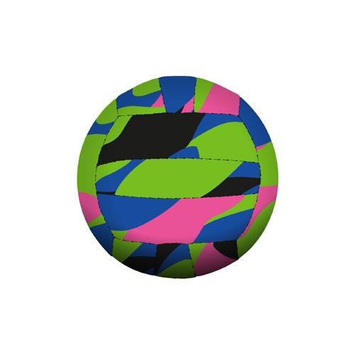 BECO-SEALIFE® neopreen strandbal, zwart/roze/blauw/groen, ca. Ø 15 cm