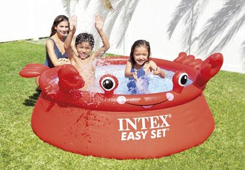 Intex easy set opblaaszwembad Ø 183x51 cm, krab, rood