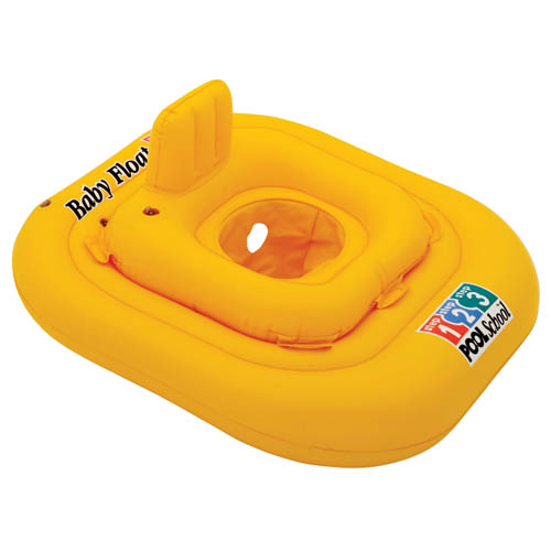 Intex baby zwemzitje Deluxe, vierkant, geel, tot max 15 kg