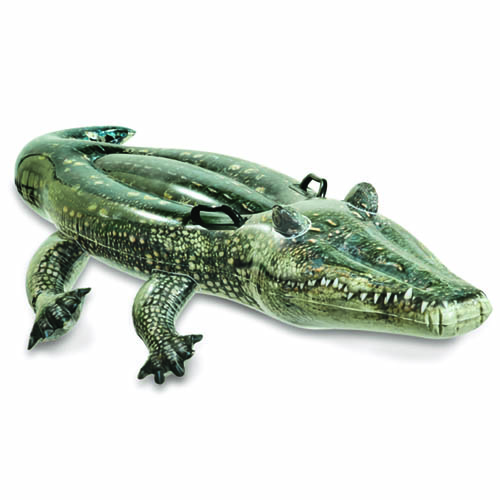 Intex krokodil ride-on, realistische print, 170x86 cm