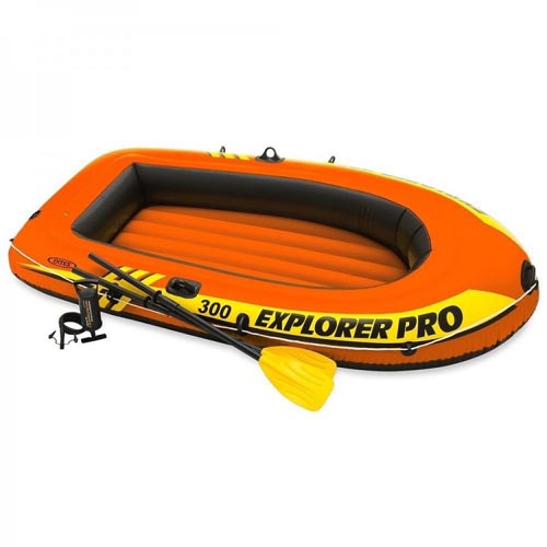 Intex opblaasboot Explorer Pro 300, set met peddels en pomp