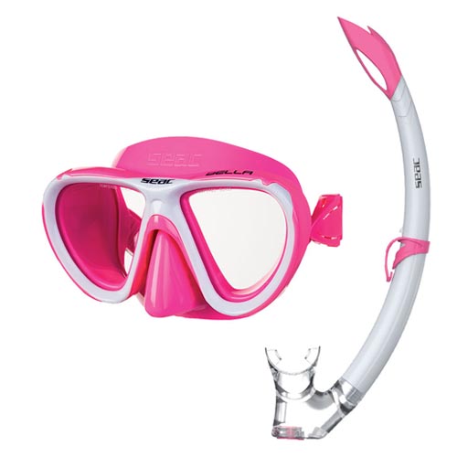 pk Keer terug Brig SEAC kinder snorkelset Bella color, silicone, roze