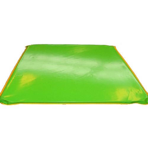 Zwemvlot met pvc-doek, 100x100x10 cm, oranje-lime