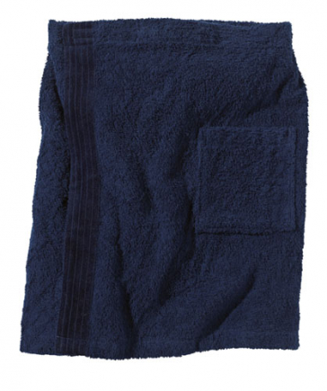 BECO saunakilt voor heren, klittenband, zakje, ca. 54 cm, donker blauw**
