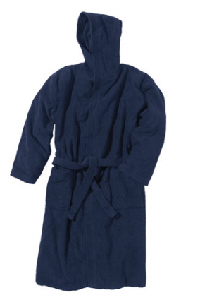 BECO badjas met capuchon, donker blauw