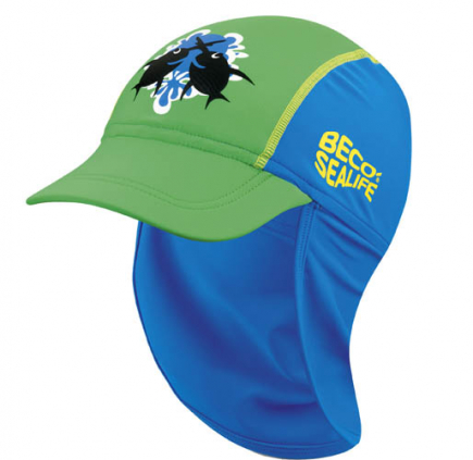BECO-SEALIFE® zonnepetje | UV SPF50+ | maat 2 | ca. 52 cm | blauw/groen**