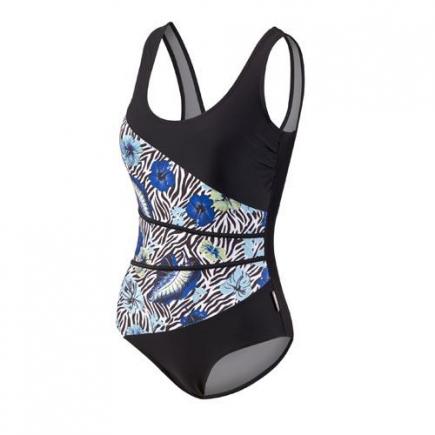 BECO badpak, D-cup, zwart/blauw