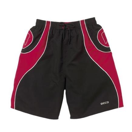 BECO shorts, binnenbroekje, elastische band, ca. 52 cm, zwart-rood, maat L
