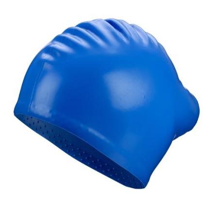BECO badmuts | lange haren | silicone | blauw