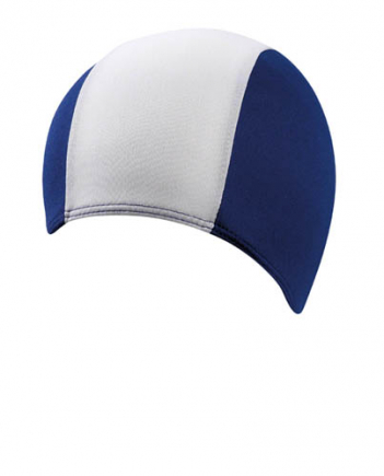 BECO heren badmuts | polyester | grote pasvorm | donkerblauw/wit/donkerblauw**