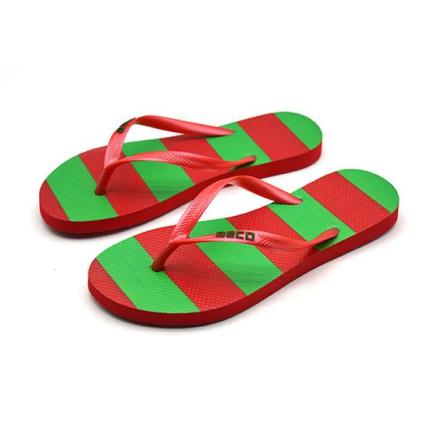 BECO dames teenslippers | roze/groen