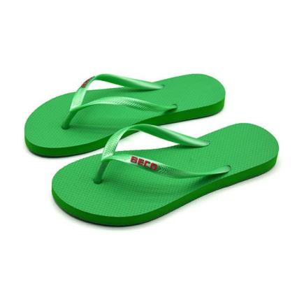 BECO dames teenslippers | groen
