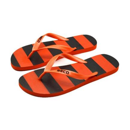 BECO heren teenslippers | oranje/zwart
