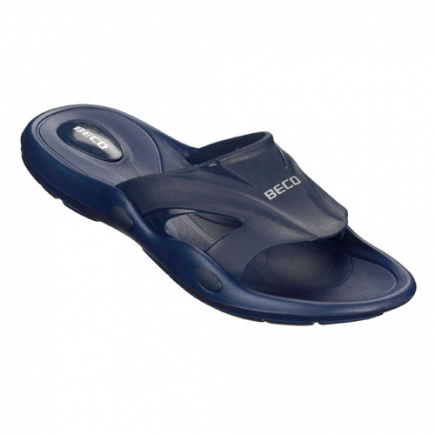 BECO heren badslippers, donker blauw