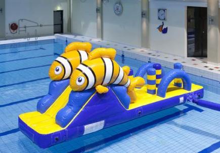 Clownvis run met slide, 7,0x2,0x2,4 meter