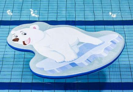 Zwemvlot ijsbeer, opblaasbaar, 220x220x10 cm