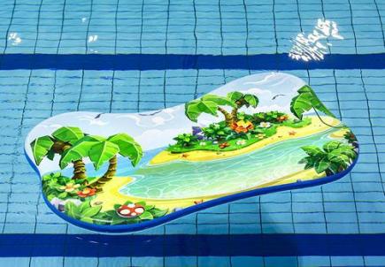 Zwemvlot jungle, opblaasbaar, 220x130x10 cm