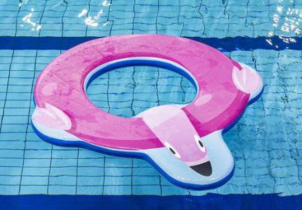 Zwemvlot flamingo ring, opblaasbaar, 220x190x10 cm