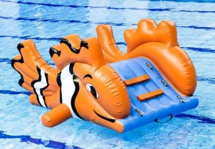 Kleine glijbaan clownvis, 300x300x120 cm