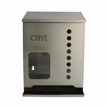 Dispenser voor overtrekschoentjes, RVS, breed, 40x28x13,5 cm