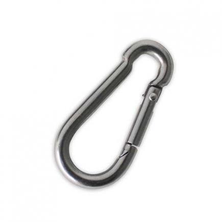 Musketonhaakje, RVS, 60 x 6 mm, tbv 6 mm kabel