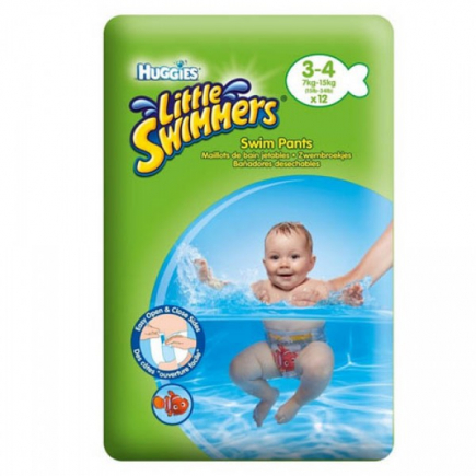 Huggies Little Swimmers luiers, maat 3/4 - 7-15 kg, verpakking 12 stuks