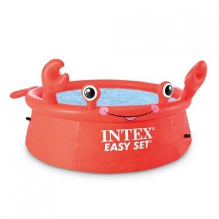 Intex easy set opblaaszwembad Ø 183x51 cm | krab | rood**