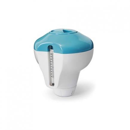 Intex drijvende chloordispenser met thermometer, blauw/wit**