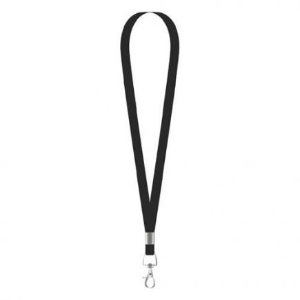Fluitkoord lanyard, zwart