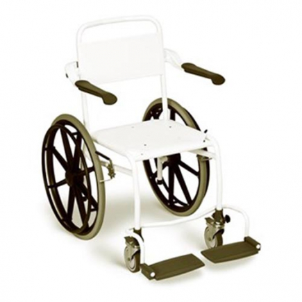 Linido douchestoel zelfrijder, RVS AISI 304, zithoogte 49 cm