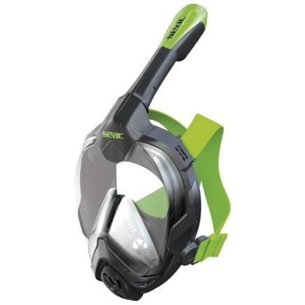 SEAC snorkelmasker Libera, S-M, zwart/lime groen