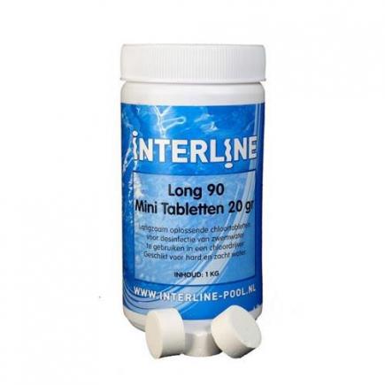 Interline chloortabletten long 90 mini | 20 gram | inhoud 1 kg