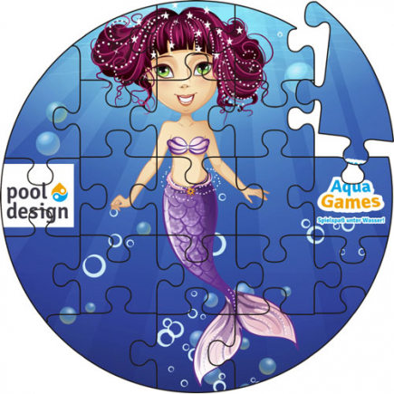 Onderwater puzzel zeemeermin, rond ø 100 cm, 21-delig