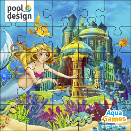 Onderwater puzzel kasteel, 30x30 cm, 9-delig