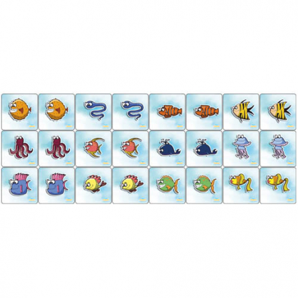 Onderwater memory spel, maxi, 24-delig