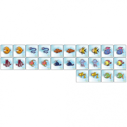 Onderwater memory spel, mini, 24-delig