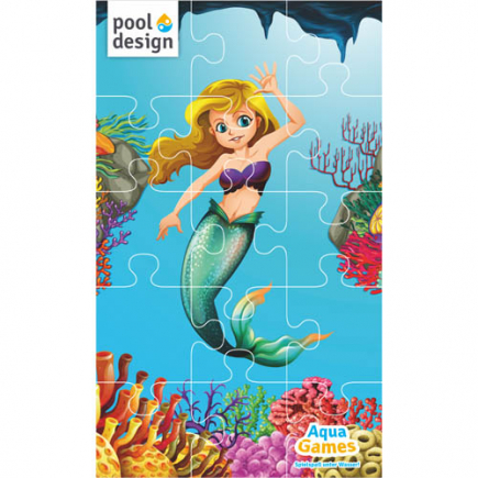Onderwater puzzel zeemeermin, 300x150 cm, 15-delig