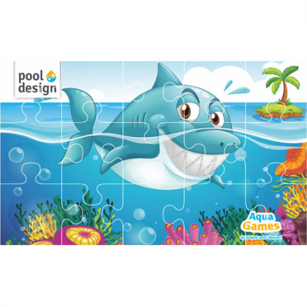Onderwater puzzel haai, 300x150 cm, 15-delig