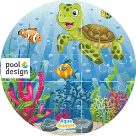 Onderwater puzzel koraal, rond ø 100 cm, 21-delig