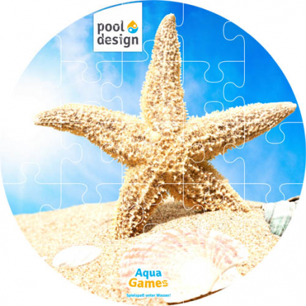 Onderwater puzzel zeester, rond ø 100 cm, 21-delig