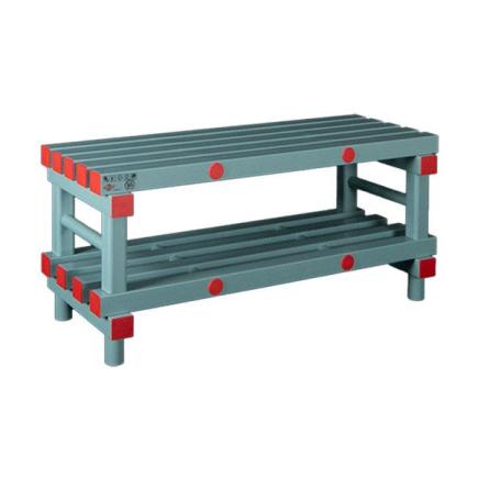 Rea kunststof zitbank 100x40x45 cm | met schoenen schap