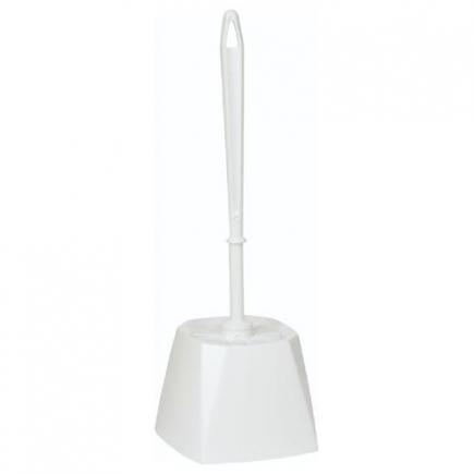 Vikan toiletborstel classic, vierkante houder, wit