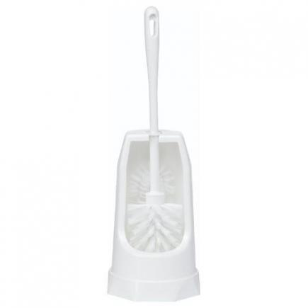 Vikan toiletborstel classic, ronde houder, wit