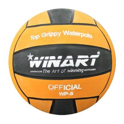 Winart top grippy waterpolobal | oranje/zwart | maat 5