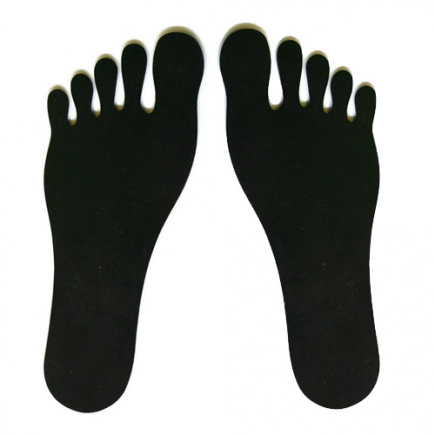 Zink voetje, zwart, rubber