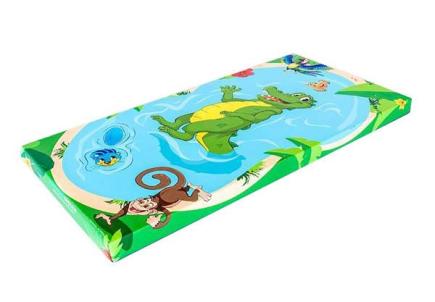 Zwemvlot met pvc-doek, met print krokodil, 200x100x10 cm